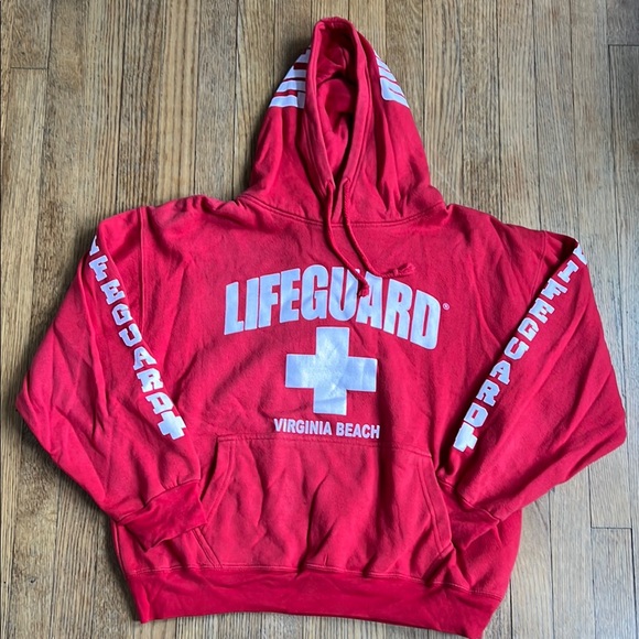Lifeguard Hoodie Sweatshirt Virginia Beach Life Guard - Picture 3 of 11